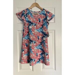 Papagallo Flutter Sleeve Swing Dress Girls Size Large NWT